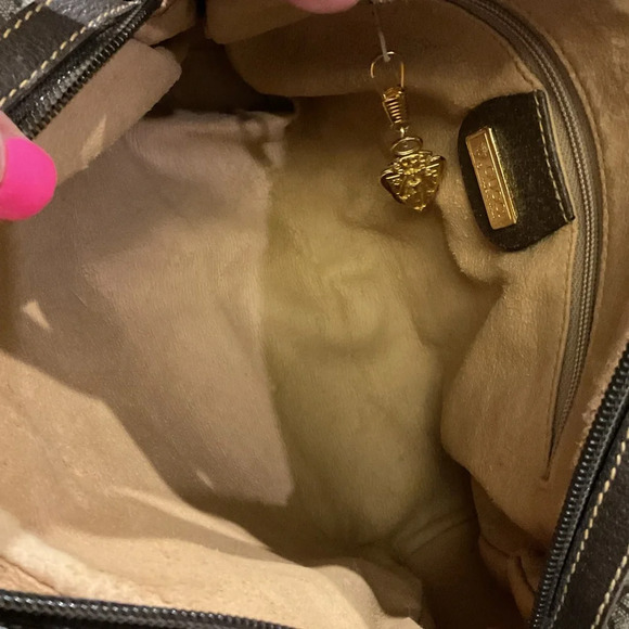 Gucci Vintage 90s Monogram Brown Leather Crossbody Purse Shoulder Bag Y2K Gift! - Picture 7 of 12